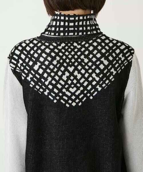 HIROKO BIS / ヒロコビス ニット・セーター | チェックアクセントタートルネックニット | 詳細7