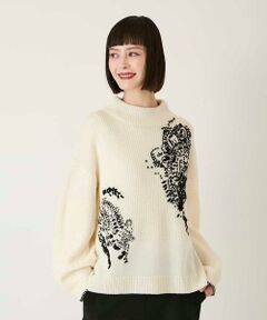 HIROKO BIS / ヒロコビス ニット・セーター | ペースリー刺繍ニットプルオーバー