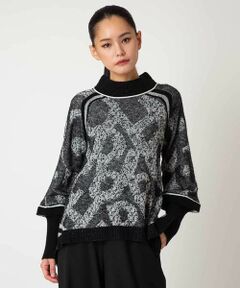 HIROKO BIS / ヒロコビス ニット・セーター | ロゴジャカードニットプルオーバー