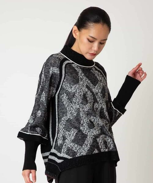 HIROKO BIS / ヒロコビス ニット・セーター | ロゴジャカードニットプルオーバー | 詳細7