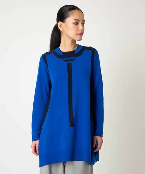 HIROKO BIS / ヒロコビス チュニック | 配色切り替えスパンコールニットチュニック | 詳細10