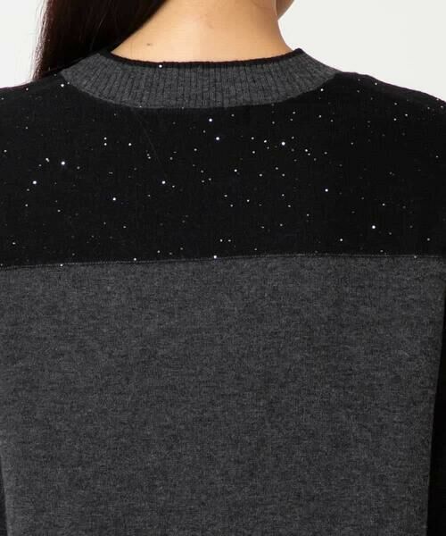 HIROKO BIS / ヒロコビス チュニック | 配色切り替えスパンコールニットチュニック | 詳細5