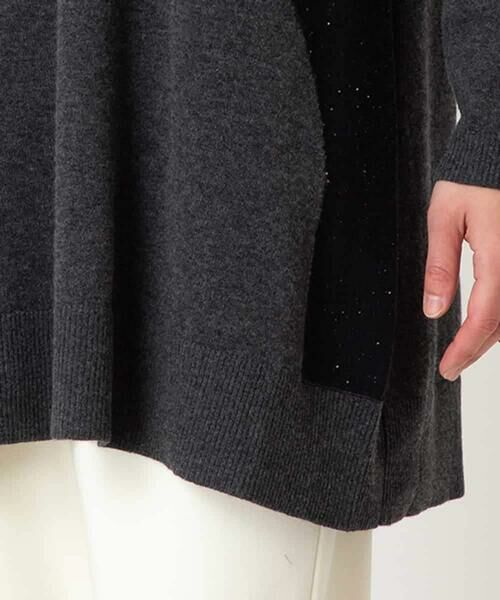 HIROKO BIS / ヒロコビス チュニック | 配色切り替えスパンコールニットチュニック | 詳細7