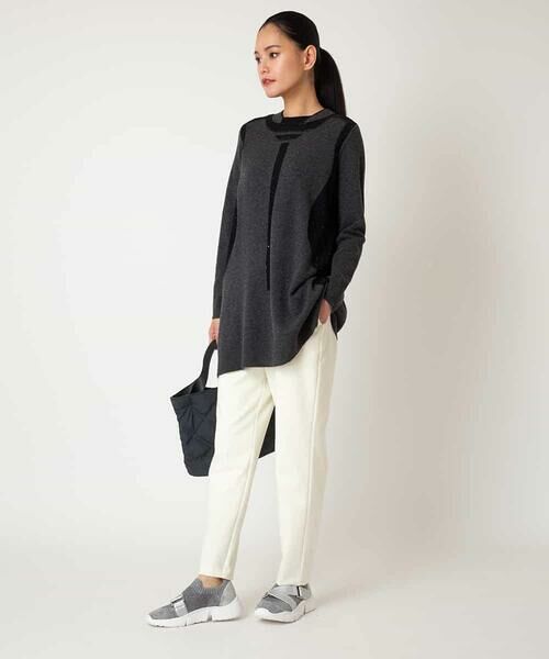 HIROKO BIS / ヒロコビス チュニック | 配色切り替えスパンコールニットチュニック | 詳細9