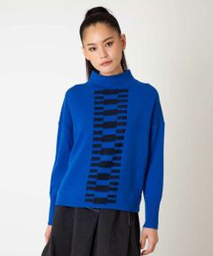 HIROKO BIS / ヒロコビス ニット・セーター | 幾何柄モチーフスパンコールニットプルオーバー