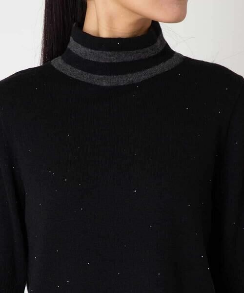 HIROKO BIS / ヒロコビス ニット・セーター | ボーダーネックスパンコールニットプルオーバー | 詳細3