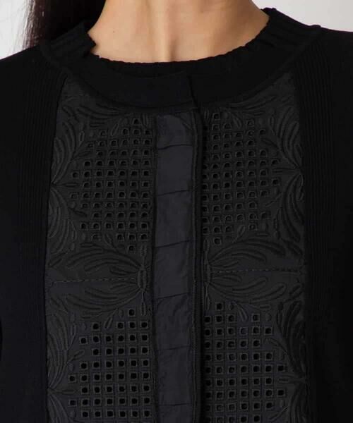 HIROKO BIS / ヒロコビス カーディガン・ボレロ | レースドッキングニットカーディガン | 詳細3