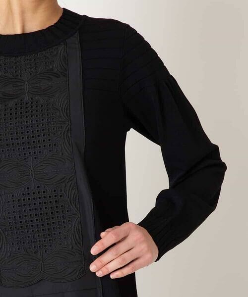 HIROKO BIS / ヒロコビス ニット・セーター | レースドッキングニットプルオーバー | 詳細5