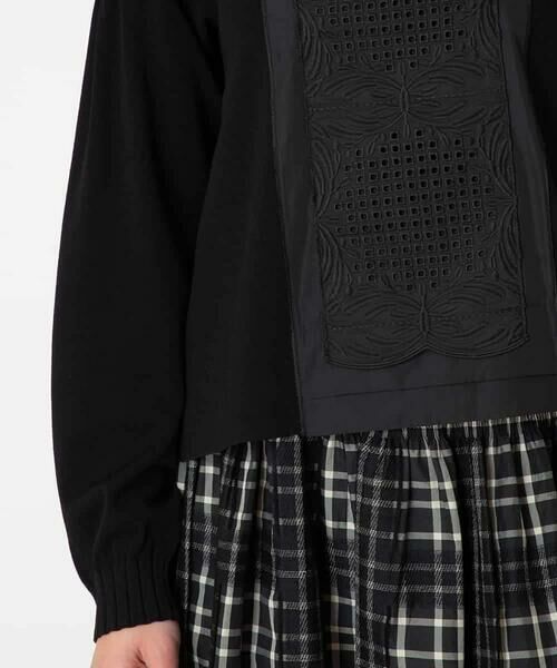 HIROKO BIS / ヒロコビス ニット・セーター | レースドッキングニットプルオーバー | 詳細6