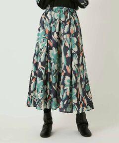 HIROKO BIS / ヒロコビス ロング・マキシ丈スカート | デジタルフラワープリントスカート /洗える