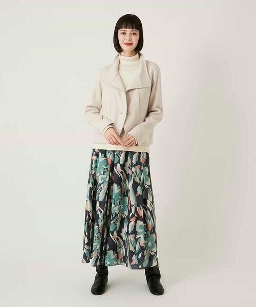 HIROKO BIS / ヒロコビス ロング・マキシ丈スカート | デジタルフラワープリントスカート /洗える | 詳細10