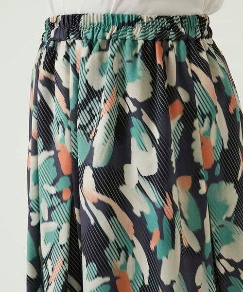 HIROKO BIS / ヒロコビス ロング・マキシ丈スカート | デジタルフラワープリントスカート /洗える | 詳細4