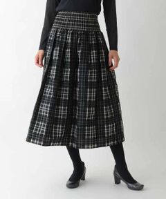 HIROKO BIS / ヒロコビス ロング・マキシ丈スカート | チェックジャカードシャーリングスカート