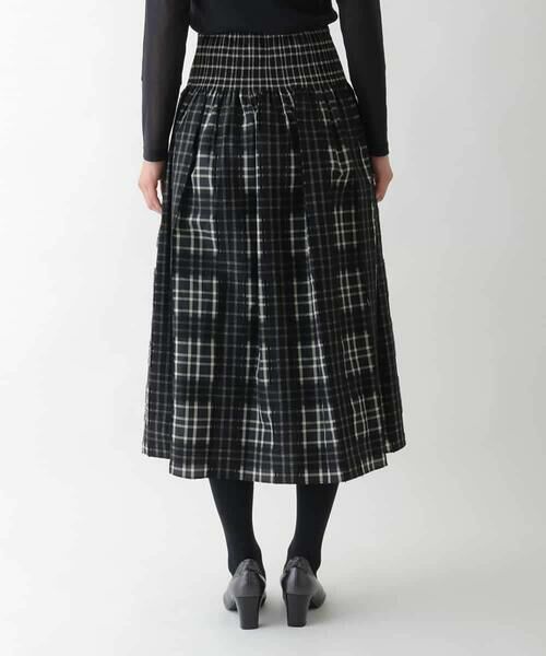 HIROKO BIS / ヒロコビス ロング・マキシ丈スカート | チェックジャカードシャーリングスカート | 詳細2
