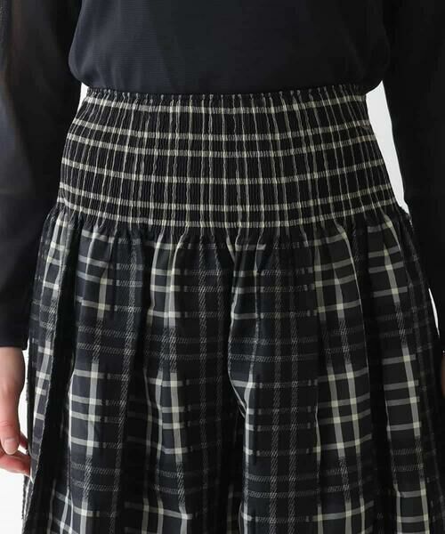 HIROKO BIS / ヒロコビス ロング・マキシ丈スカート | チェックジャカードシャーリングスカート | 詳細3