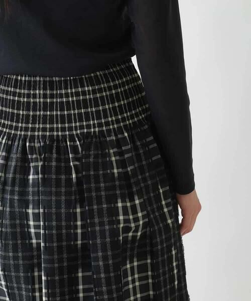 HIROKO BIS / ヒロコビス ロング・マキシ丈スカート | チェックジャカードシャーリングスカート | 詳細4