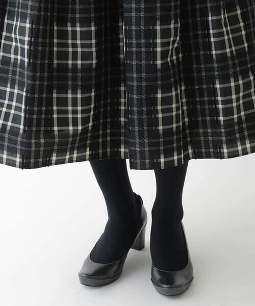HIROKO BIS / ヒロコビス ロング・マキシ丈スカート | チェックジャカードシャーリングスカート | 詳細5