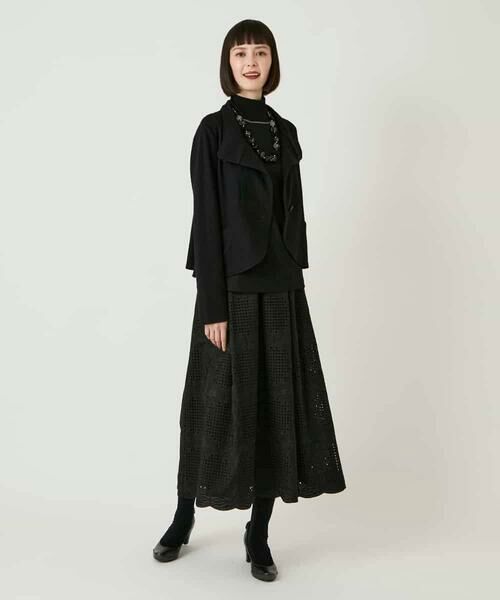 HIROKO BIS / ヒロコビス ロング・マキシ丈スカート | モチーフレースデザインスカート /洗える | 詳細11