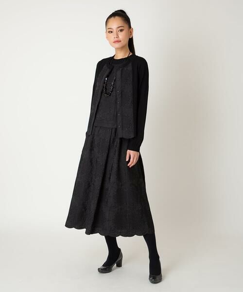 HIROKO BIS / ヒロコビス ロング・マキシ丈スカート | モチーフレースデザインスカート /洗える | 詳細13