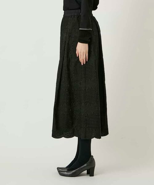 HIROKO BIS / ヒロコビス ロング・マキシ丈スカート | モチーフレースデザインスカート /洗える | 詳細2