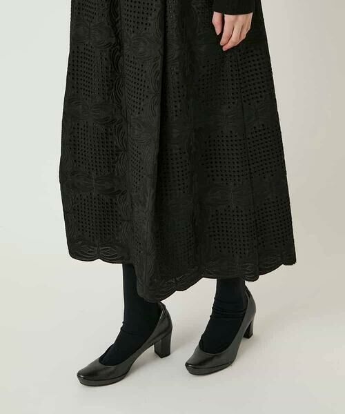 HIROKO BIS / ヒロコビス ロング・マキシ丈スカート | モチーフレースデザインスカート /洗える | 詳細5