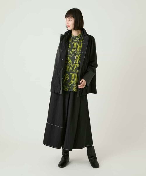 HIROKO BIS / ヒロコビス カットソー | アートロゴ総柄モックネックカットソー /洗える | 詳細16