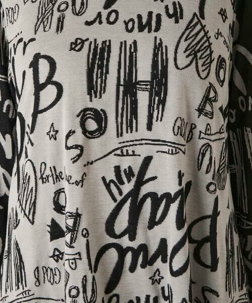HIROKO BIS / ヒロコビス カットソー | アートロゴ総柄モックネックカットソー /洗える | 詳細5