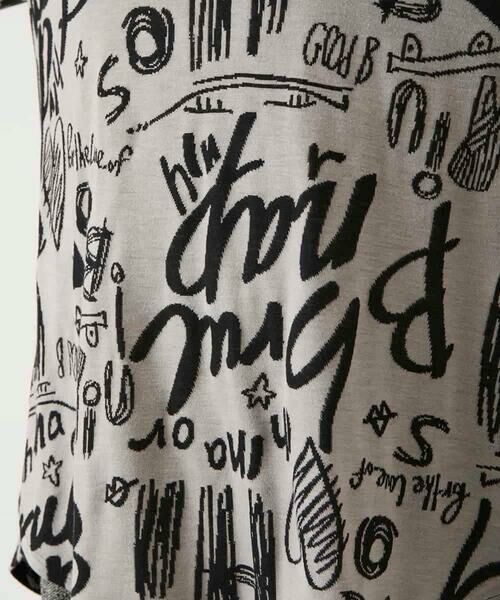 HIROKO BIS / ヒロコビス カットソー | アートロゴ総柄モックネックカットソー /洗える | 詳細6