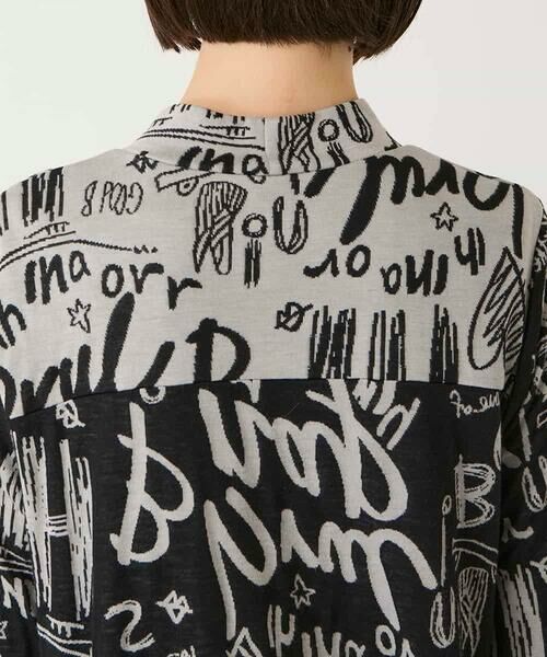 HIROKO BIS / ヒロコビス カットソー | アートロゴ総柄モックネックカットソー /洗える | 詳細8