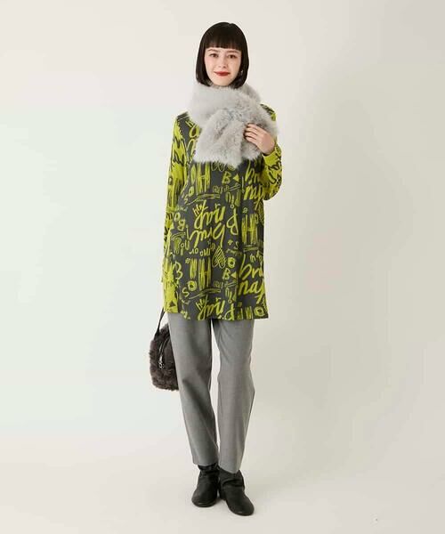 HIROKO BIS / ヒロコビス チュニック | アートロゴ総柄チュニックカットソー /洗える | 詳細13