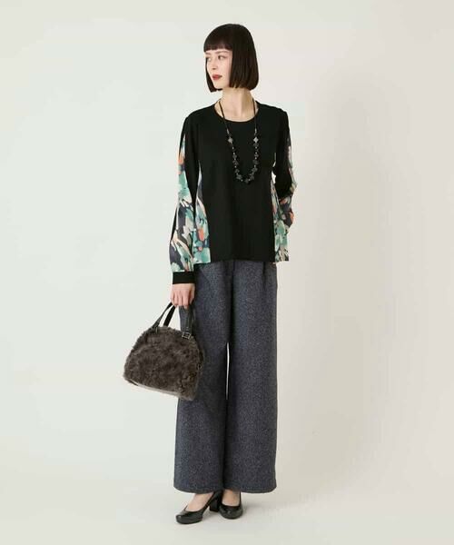 HIROKO BIS / ヒロコビス カットソー | デジタルフラワージョイントカットソー /洗える | 詳細11