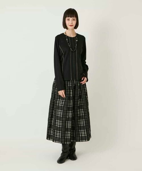 HIROKO BIS / ヒロコビス カットソー | ラインアクセントポンチプルオーバー /洗える | 詳細12