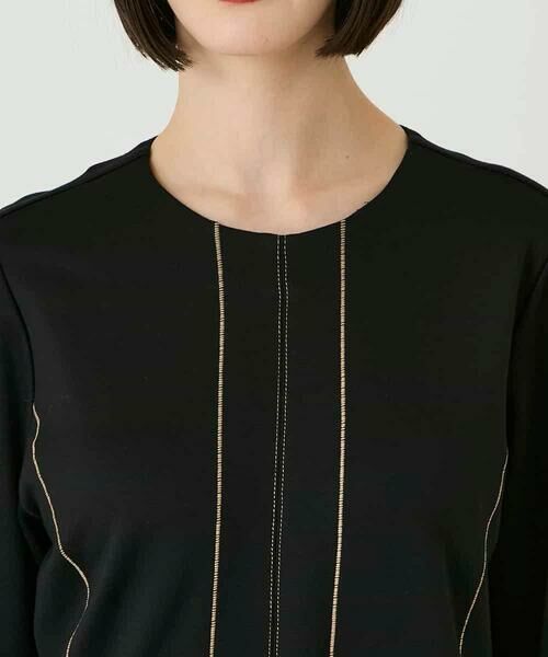 HIROKO BIS / ヒロコビス カットソー | ラインアクセントポンチプルオーバー /洗える | 詳細3