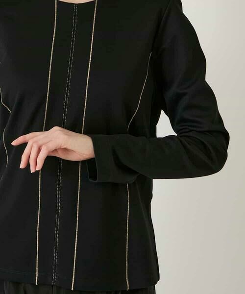 HIROKO BIS / ヒロコビス カットソー | ラインアクセントポンチプルオーバー /洗える | 詳細4