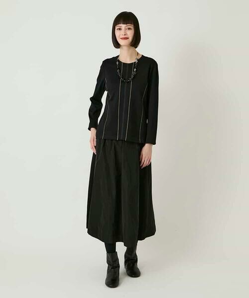 HIROKO BIS / ヒロコビス カットソー | ラインアクセントポンチプルオーバー /洗える | 詳細9