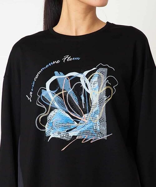 HIROKO BIS / ヒロコビス カットソー | グラフィカルモチーフデザインスウェット /洗える | 詳細3