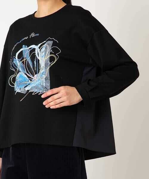 HIROKO BIS / ヒロコビス カットソー | グラフィカルモチーフデザインスウェット /洗える | 詳細4