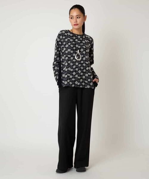 HIROKO BIS / ヒロコビス カットソー | 起毛ブロック切り替えデザインプルオーバー /洗える | 詳細14