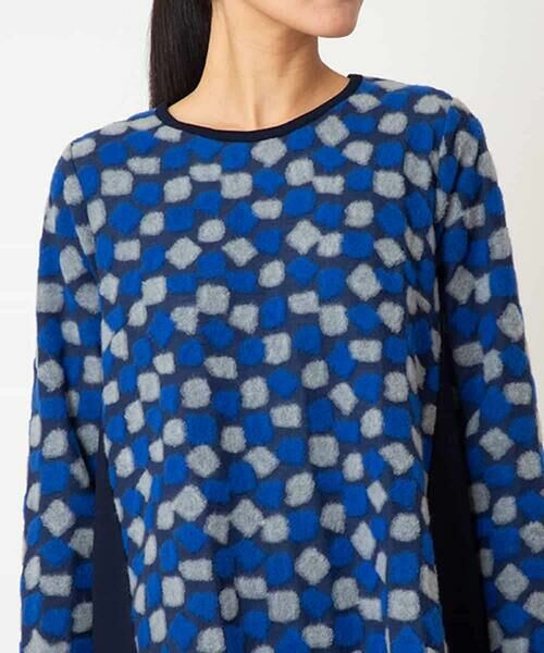 HIROKO BIS / ヒロコビス カットソー | 起毛ブロック切り替えデザインプルオーバー /洗える | 詳細3