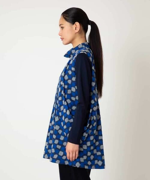 HIROKO BIS / ヒロコビス チュニック | 起毛ブロックサイド切り替えデザインチュニック /洗える | 詳細1