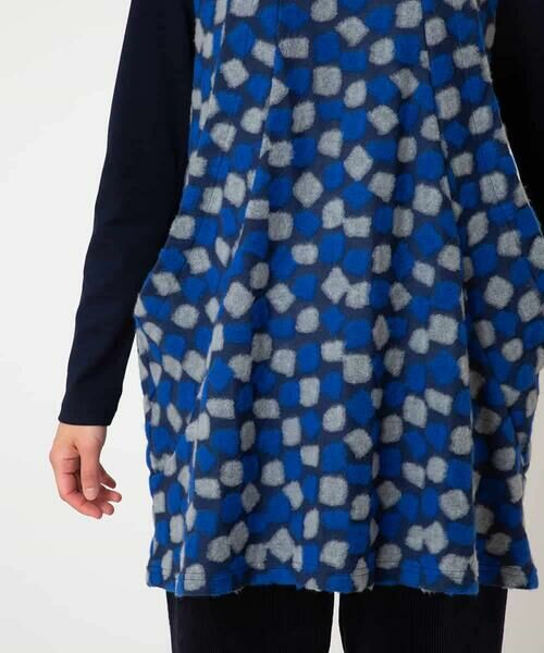 HIROKO BIS / ヒロコビス チュニック | 起毛ブロックサイド切り替えデザインチュニック /洗える | 詳細8