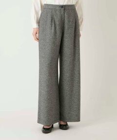 HIROKO BIS / ヒロコビス その他パンツ | ネップツイードワイドプルオンパンツ /洗える