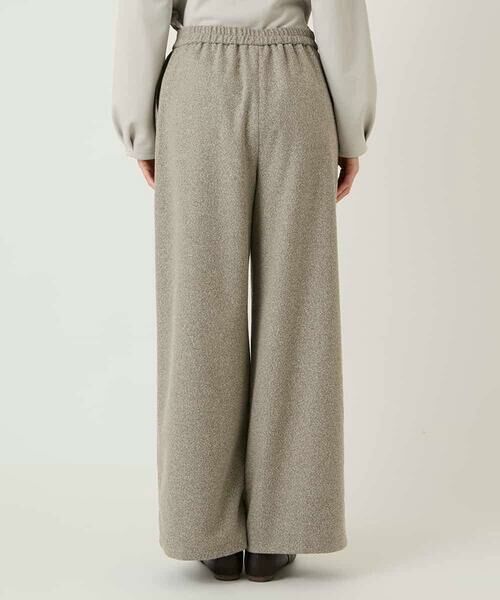 HIROKO BIS / ヒロコビス その他パンツ | ネップツイードワイドプルオンパンツ /洗える | 詳細3
