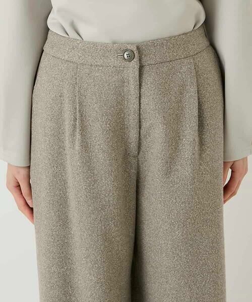 HIROKO BIS / ヒロコビス その他パンツ | ネップツイードワイドプルオンパンツ /洗える | 詳細5