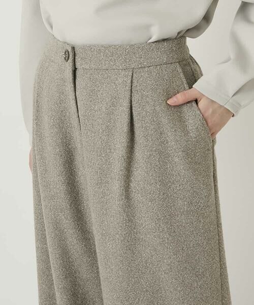 HIROKO BIS / ヒロコビス その他パンツ | ネップツイードワイドプルオンパンツ /洗える | 詳細6