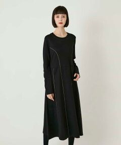 HIROKO BIS / ヒロコビス ロング・マキシ丈ワンピース | ラインアクセント切り替えデザインポンチワンピース /洗える