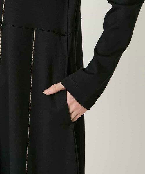 HIROKO BIS / ヒロコビス ロング・マキシ丈ワンピース | ラインアクセント切り替えデザインポンチワンピース /洗える | 詳細5