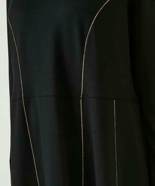 HIROKO BIS / ヒロコビス ロング・マキシ丈ワンピース | ラインアクセント切り替えデザインポンチワンピース /洗える | 詳細7