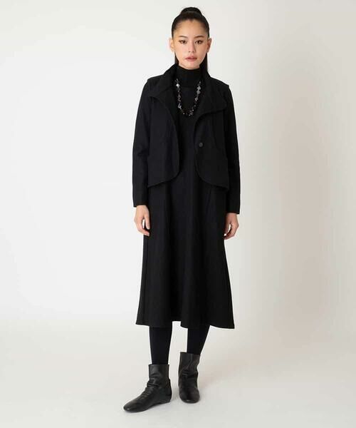 HIROKO BIS / ヒロコビス ロング・マキシ丈スカート | スムースウールAラインジャンパースカート | 詳細10