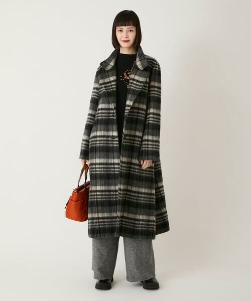 HIROKO BIS / ヒロコビス その他アウター | ウールシャギーチェック柄コート | 詳細16